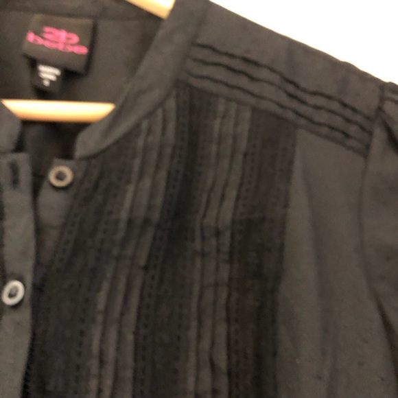2B BEBE | Black Button Up Blouse Top Small - Picture 3 of 7